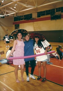 Me and Cindy, both wearing sombreros on the last day of high school. 