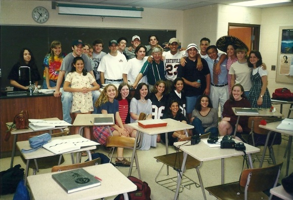 Our physics class on the last day of school, 1996. 